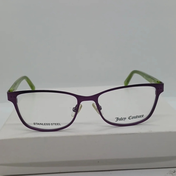 NWT KIDS JUICY COUTURE EYEGLASS FRAMES JU926 PURPLE GREEN